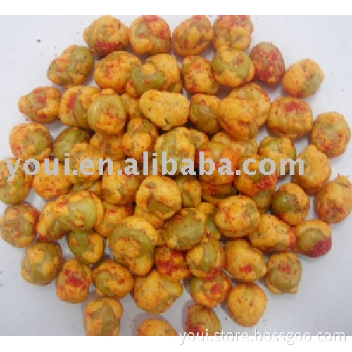 Sichuan chilli flavor coated green peas